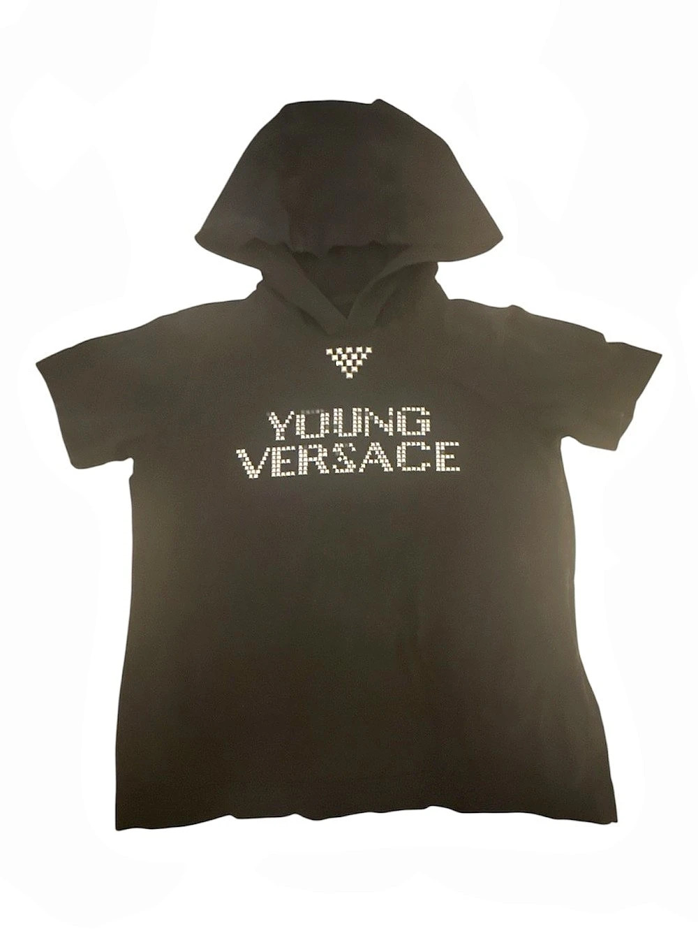 Young Versace Rhinestone Short Sleeve Top
